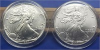 1990 & 2001 American Silver Eagles