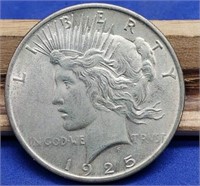 1925 Uncirculated Peace Silver Dollar