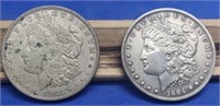 1884-O & 1921 Morgan Silver Dollars