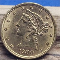 1900 $5 Gold Liberty