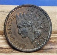 1891 XF/AU Indian Head Cent