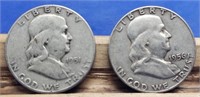 1951-S & 1956 Franklin Half Dollars