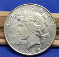 1928-S Peace Silver Dollar, AU