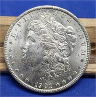 1901-O Morgan Silver Dollar, Gem BU