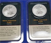 2 - 2000 American Silver Eagles