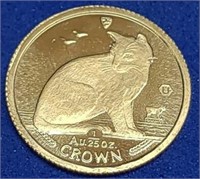 1990 1/25 oz Gold Crown Elizabeth II