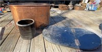 Copper Wash Boiler & Stone Crock
