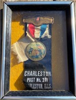 GAR Charleston Medal & Ribbon in Display