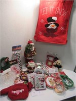 Snowman Felt Bag with Christmas Decorations