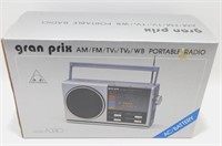 * Gran Prix AM/FM/TV1/TV2/WB Portable Radio -