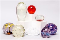 Lot of 8 Glass Paperweights