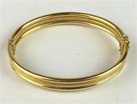 14K Gold Hinged Bracelet