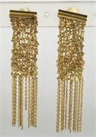 Pair of 18K Gold Earrings with Backs