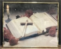 FRAMED PRINT OF OPEN BIBLE