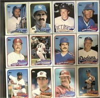 LOT OF (12) 1989 TOPPS BOX BOTTOMS BASEBALL CARDS