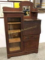 Antique walnut drop front secretary/bookcase