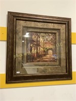 Large framed, matted Along The Passageway print