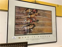 Framed, matted Olympic Make It Happen lithograph