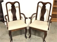 Pair of dining captain's chairs