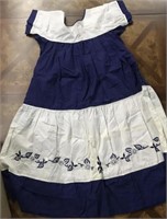 NWT 1990S BLUE WHITE DRESS MSRP $48 SMALL