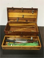 Cutlery box & contents