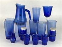 Assortment of Cobalt & Blue Glassware