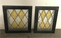 Framed Stained Glass- Lot of 2