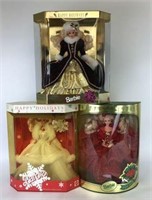 Selection of Holiday Barbie Dolls- Lot of 3