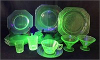Selection of Vaseline Glass