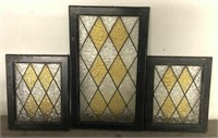Framed Stained Glass - Lot of 3