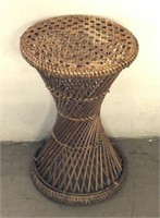 Rattan Side Table with Cane Top