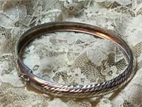 Sterling 935 Hinge Bracelet FAS 2 1/2" diameter