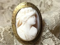 10 Kt Deep Carved Cameo Ring