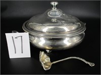 Sterling Laddle and Plated Covered Dish
