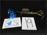 Bluebird Paperweight & Candlewick Scissors