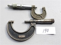 Pair of Micrometers - one is a Starrett and the