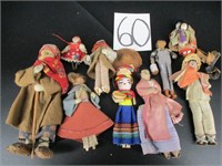 Lot (8) Vintage Mexican & Oriental Dolls