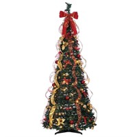 6' Pop Up LED Decorated Pine Tree