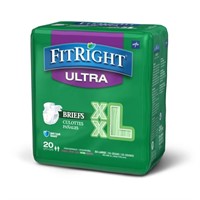 FitRight Ultra Disposable Briefs XXL, 4 PKS of 20