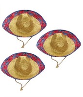 3-PACK MEXICAN SOMBRERO HATS
