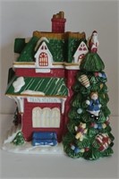 Spode Christmas Tree Train Station Cookie Jar U14A