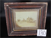 Early Framed Threshing Machine Picture
