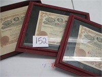 Lot (3) Stock Certificates - Booneville, Mo