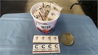 bucket of Chessie System Railroads matchbooks