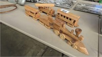 wooden child's train set