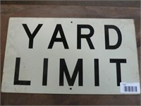 yard limit aluminum reflective sign