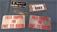 5 aluminum sign badges