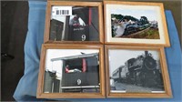 7 framed train images