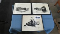 3 L&PS railway train prints