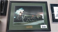 framed railroad print